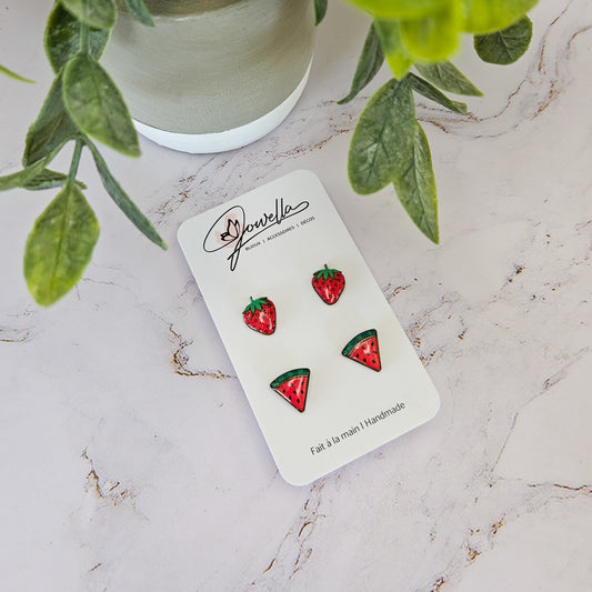 Studs | Strawberry-Melon Duo