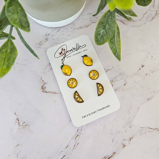 Studs | Lemon Trio