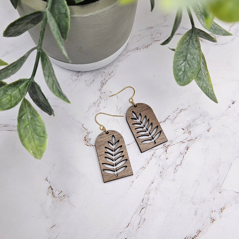 Boucles d'oreilles en bois